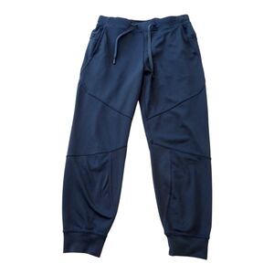 Hylete Flexion Joggers Mens S Navy Athletic Sweatpants Zip Pocket Performance
